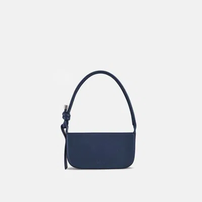 Behno New York Ina Mini Pouchette Pebble Navy In Blue
