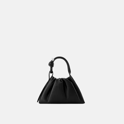 Behno New York Tina Baguette Mini Nappa Ruched Black