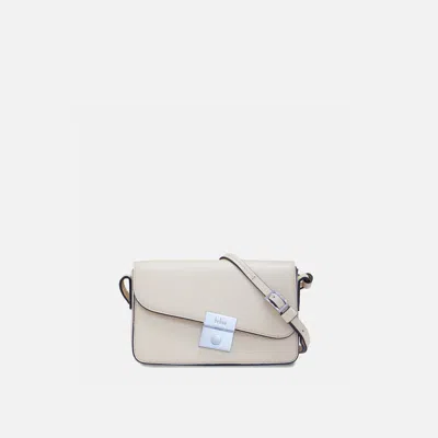 Behno Simone Mini Curve Crossbody Pebble Bone In Gray