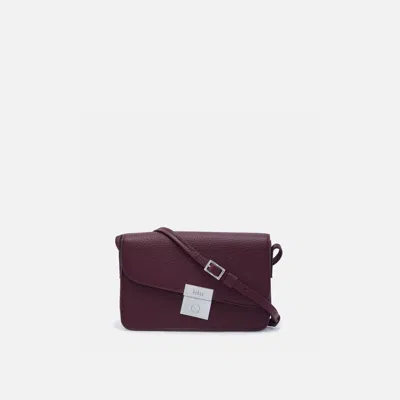 Behno Simone Mini Curve Crossbody Pebble Bordeaux