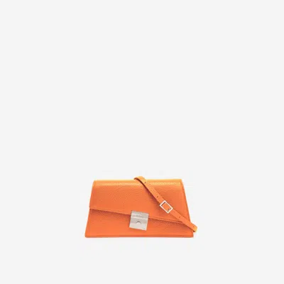 Behno Simone Mini Sling Bag Pebble Saffron In Orange