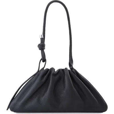 Behno Tina Ruched Leather Baguette Shoulder Bag