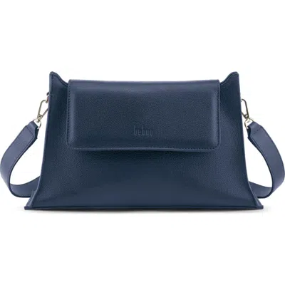 Behno Winnie Pebble Leather Shoulder Bag In Blue