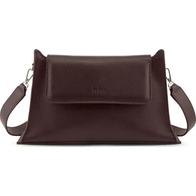 Behno Winnie Pebble Leather Shoulder Bag In Brown
