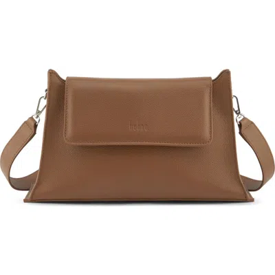 Behno Winnie Pebble Leather Shoulder Bag In Brown