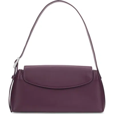 Behno Yara Leather Baguette Bag In Cherry