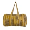 BEHOTRIBE  &  NEKEWLAM DUFFLE BAG LARGE QUILTED COTTON OCHER TIGER