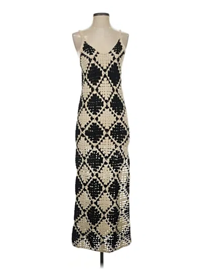 Pre-owned Beige Botany Cocktail Dress In Black