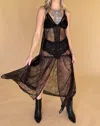 Beige Botany Into The Sun Maxi Dress In Black