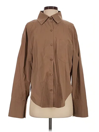 Pre-owned Beige Botany Long Sleeve Blouse In Brown