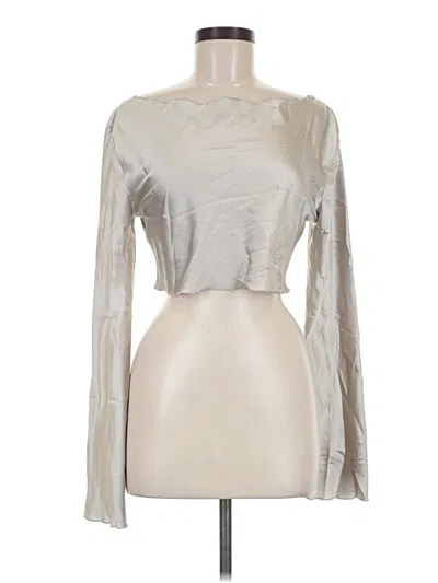 Pre-owned Beige Botany Long Sleeve Turtleneck In Silver