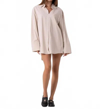Beige Botany Naomi Shirt Dress In Ecru In Neutral