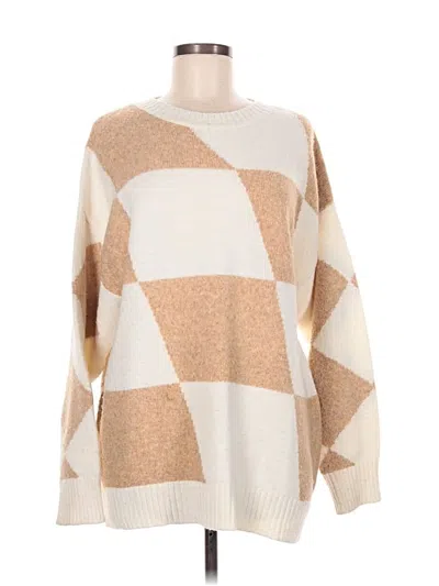 Pre-owned Beige Botany Pullover Sweater In Brown