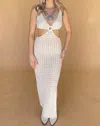 Beige Botany Soak Up The Sun Maxi Dress In Off White