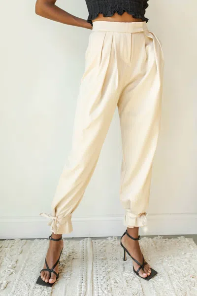 Beige Botany Strong Ties Ankle Pant In Beige