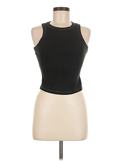 Pre-owned Beige Botany Tank Top Black Halter Neckline Tops