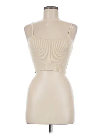 Pre-owned Beige Botany Tube Top Ivory Strapless Neckline Tops