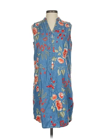 Pre-owned Beige By Eci Casual Dress In Blue