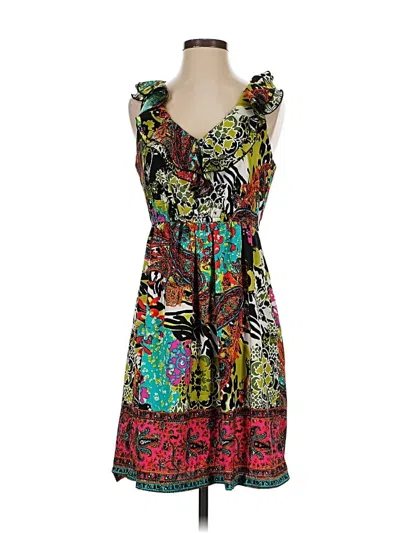 Pre-owned Beige By Eci Casual Dress In Green