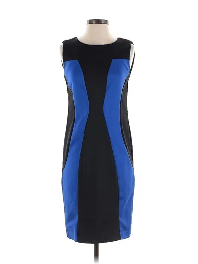 Pre-owned Beige By Eci Cocktail Dress In Blue