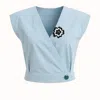 Beira Women's Mari Top/waistcoat In Light Blue. In Blue