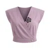 Beira Women's Purple Mari Top/waistcoat In Lilac In Purple