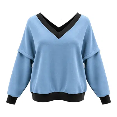 Beira Women's Victoria V-neck Sweatshirt – Blue