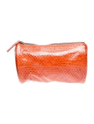 Pre-owned Beirn Leather Clutch In Orange