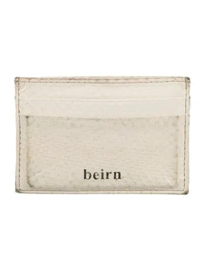 Pre-owned Beirn Patent Leather Card Holder In White