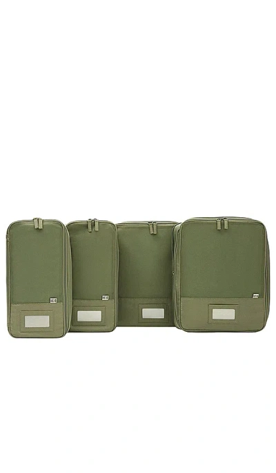 Beis 4 Piece Compression Packing Cubes In 橄榄色