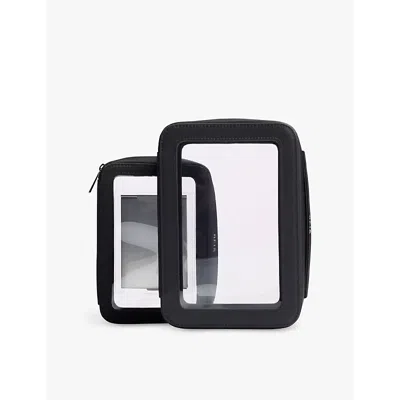 BEIS IN BLACK IN FLIGHT NYLON COSMETIC CASE SET