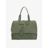 Beis Weekender Canvas And Vegan-leather Tote Bag In In Olive