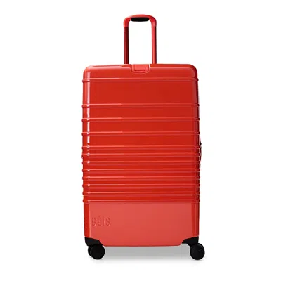 Beis Large Check-in Roller In Glossy Flame In Orange