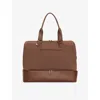 Beis The Weekender Canvas And Leather Tote Bag In Brown