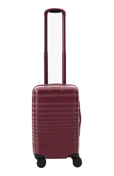Beis Béis The 22-inch Expandable Carry-on Roller In Burgundy