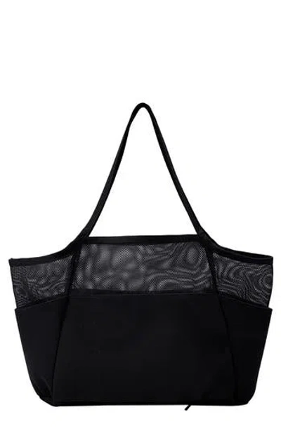 Beis Béis The Beach Mesh Tote In Black