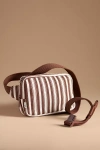 Beis Béis The Striped Belt Bag In Brown