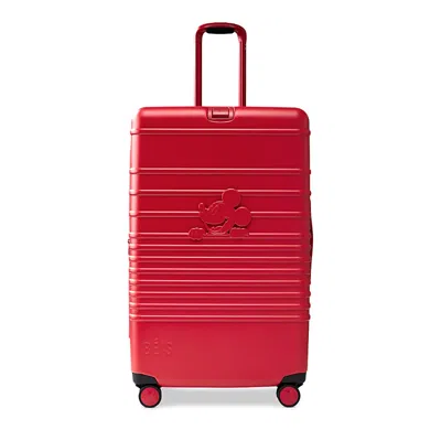 Beis The Disney Large Check In Roller Suitcase In Red