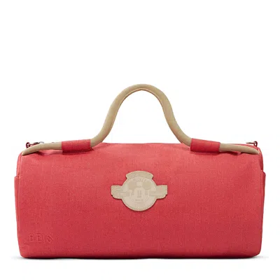 Beis The Disney Large Duffle In Red Jeans