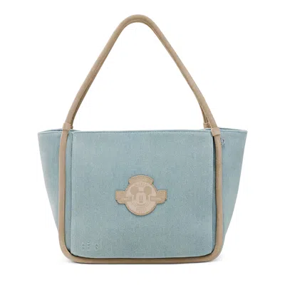 Beis The Disney Tote Bag In Blue Jeans In Red