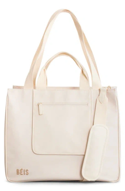 Beis Béis The East/west Water Repellent Tote In Beige