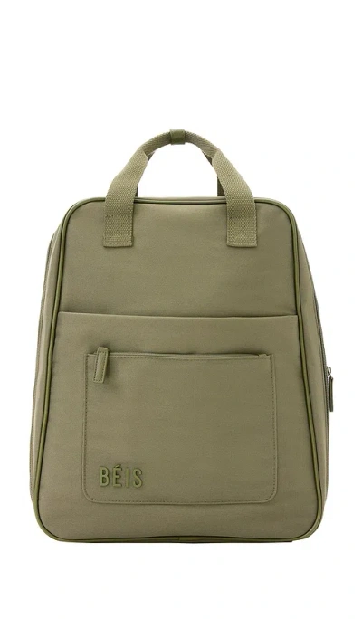 Beis The Expandable Backpack In Olive