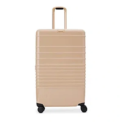 Beis The Glossy Large Check In Roller Suitcase In Beige
