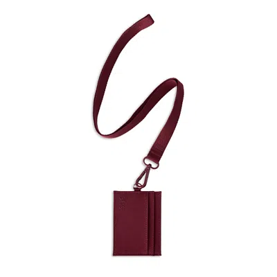 Beis The Id Card Holder - Navy In Burgundy