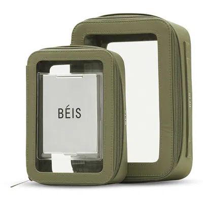 Beis The In Flight Cosmetic Case In Olive