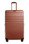 Beis 26-inch Rolling Spinner Suitcase In Brown