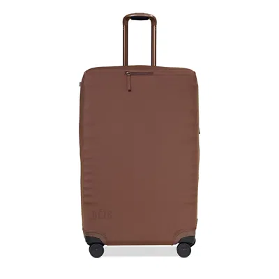 Beis The Large Check In Luggage Cover In Maple In Brown