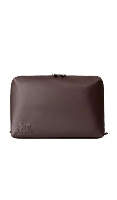 Beis The Large Cosmetic Pouch In Brown
