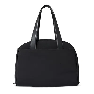 Beis The Leather Trim Duffle In Black