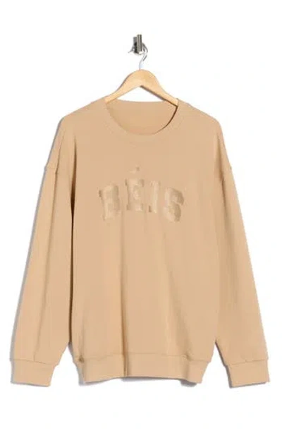Beis Béis The Logo Sweatshirt In Sand